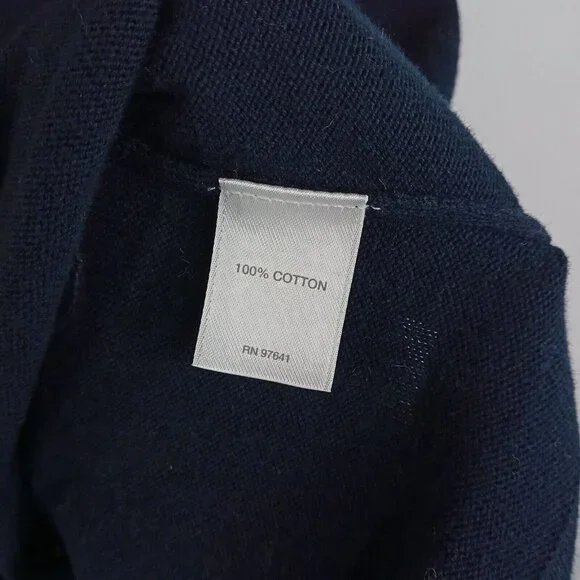 *SOLD* J Jill Womens Cardigan Sweater Size M 100% Cotton Blue Duster Long Sleeve - Picture 5 of 7